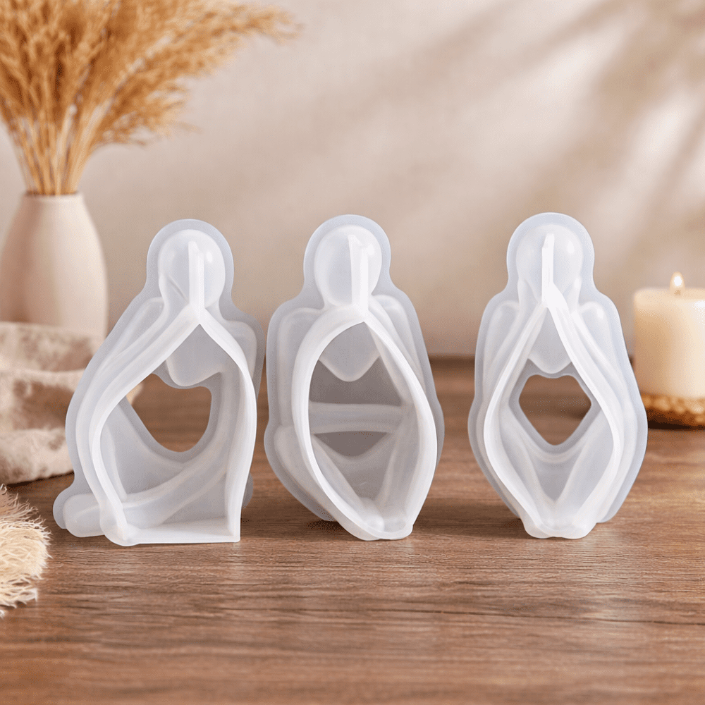 CODE TUM_3AFSM_8c Silicone Mould : 3 Piece Abstract Figurine Silicone Mould (CODE TUM_3AFSM)