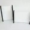 Curved_ A6_P_L Laser Blanks : 3mm CLEAR Acrylic Boards with Curved 6mm Black Melamine Sides (Portrait and Landscape)