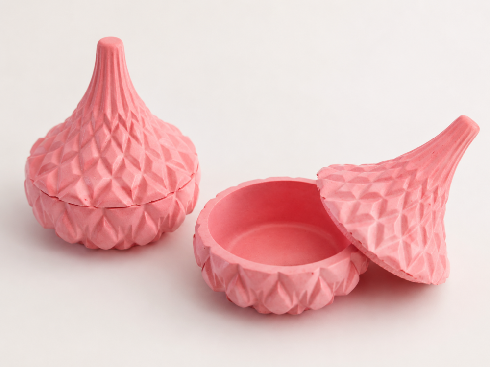 Geometric Storage Jar & Lid Silicone Mould (Geo98)_3 Silicone Moulds : 2 Piece Geometric Storage Jar & Lid Silicone Mould (Geo98)