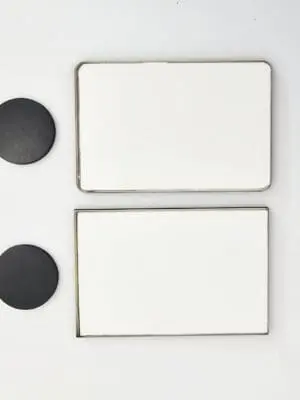 Laser Sublimation Blanks : 3mm Super Glossy RECTANGLE Single Sided MDF Fridge Magnet (6 by 9cm)