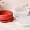 Silicone Mould : 2 Piece Large Round Bowl + Tray  Silicone Mould (LBT)