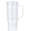 Snow Globe Tumblers : 40oz (1182,94mls) Plastic Stanley Dupe Styled Snow Globe Tumbler (with predrilled hole & plug)
