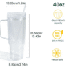 Snow Globe Tumblers : 40oz (1182,94mls) Plastic Stanley Dupe Styled Snow Globe Tumbler (with predrilled hole & plug)