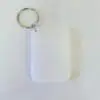 Sublimation Blanks : 6mm White/Opal Sublimer Rectangle Keychain (6.6 by 4.6cm incl. connector + split keychain)