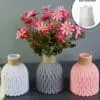 Silicone Mould : 1 piece Bohemian Styled Water ripple vase Silicone Mould (WRV)