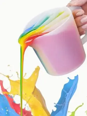 Silione Split Jug 500ml Arts & Crafts : 5 Channel 500ml Silicone Split Pouring Cup with Handle (Chasp)