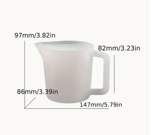 Silione Split Jug 500ml2 Arts & Crafts : 5 Channel 500ml Silicone Split Pouring Cup with Handle (Chasp)