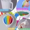 Silione Split Jug 500ml3 Arts & Crafts : 5 Channel 500ml Silicone Split Pouring Cup with Handle (Chasp)