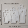 Angel 3D_3Piece2 Silicone Mould : Heart Angel Trio Silicone Mould (HrtTrioAng)