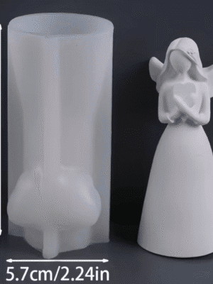 Silicone Mould : Angel Hugging Heart Silicone Mould (AngHRT)