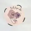 Personalised Gifting : Round Ceramic 6 Piece Coaster Set with Abstract Elegant Lady, "Beauty beings within"