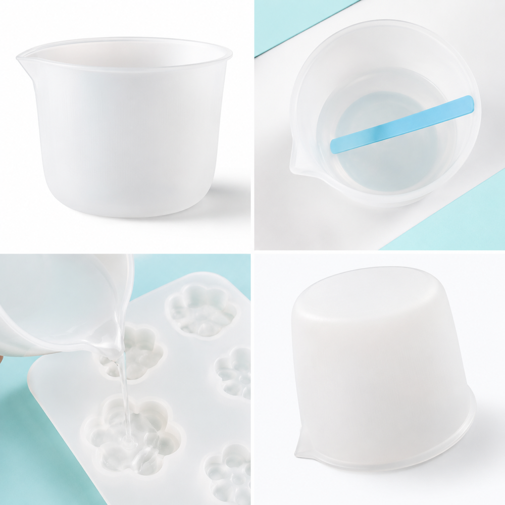SiliconeJugs3 Arts & Crafts : Silicone Mixing Jug (600ml; 1L & 2L)