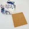 Stregnth Cermaic Coaster2 Personalised Gifting : Square Ceramic 6 Piece Coaster Set with theme floral print with "She Blooms with Strength Proverbs 31:25"