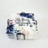 Stregnth Cermaic Coaster3 Personalised Gifting : Square Ceramic 6 Piece Coaster Set with theme floral print with "She Blooms with Strength Proverbs 31:25"