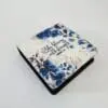 Stregnth SquareMemo6 Personalised Gifting : Square PU Leather Memo Pad with theme floral print with "She Blooms with Strength Proverbs 31:25"