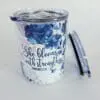 Stregnth10ozTumbler11 Personalised Gifting : 12oz Tumbler Double Inner Walled & Vacuumed with theme full wrap floral print with "She Blooms with Strength Proverbs 31:25"
