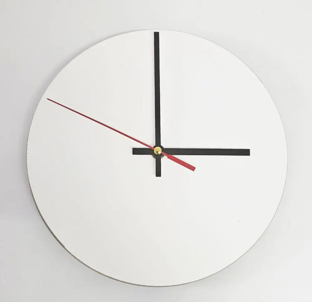 25 cm Clock 2 Sublimation Blanks : 3mm Circle Super Gloss Sublimation MDF Clocks (20, 25 & 30cm)