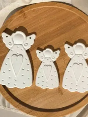 Silicone Mould : 3 Piece Hanging Angel Ornament Siilicone Mould Set (3Pc Set_Ang_Hang)
