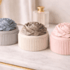 Silicone Mould : 3 Piece Striped Candle Jar + Peony Flower Silicone Mould Set (PFS)
