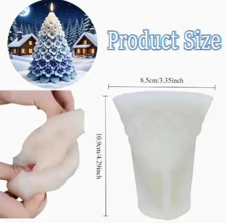 3D Christmas Tree Floral - 2 Silicone Mould : 3D Floral Christmas Tree (3DxFlower)