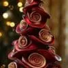 Silicone Mould : 3D Christmas Tree with Roses (3DRose)