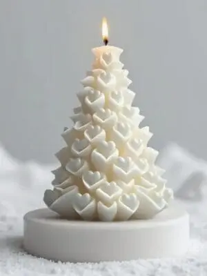 Silicone Mould : 3D Love Christmas Tree with Hearts (3DLove)