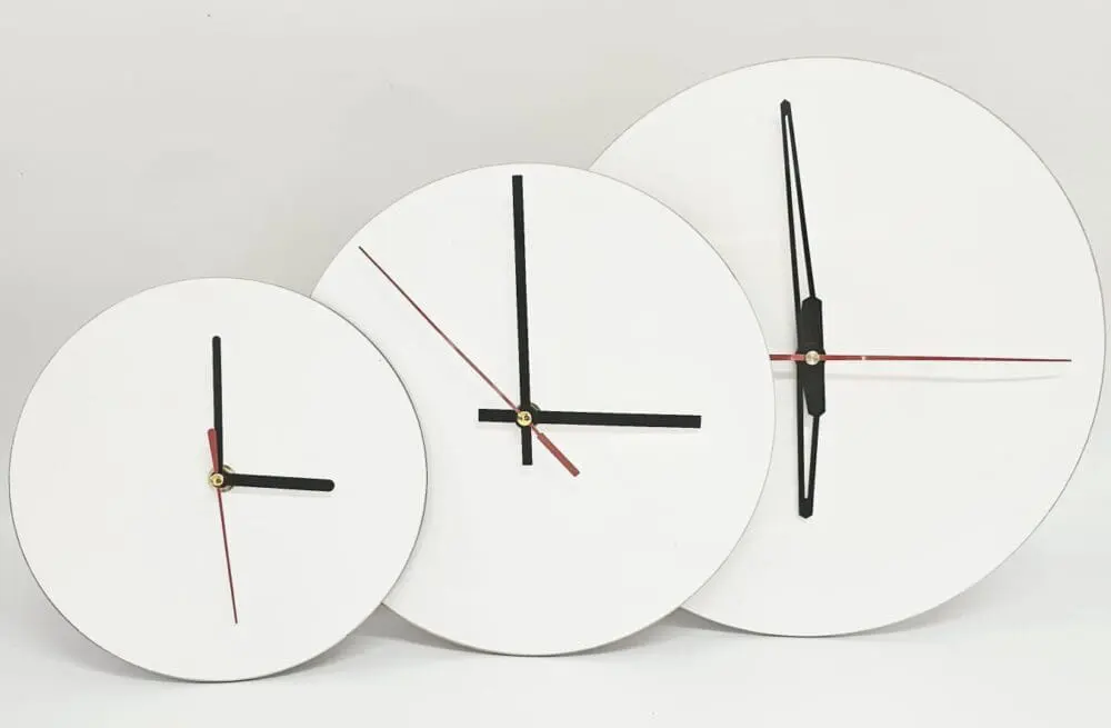 All Circle L,M,S 1 Sublimation Blanks : 3mm Circle Super Gloss Sublimation MDF Clocks (20, 25 & 30cm)