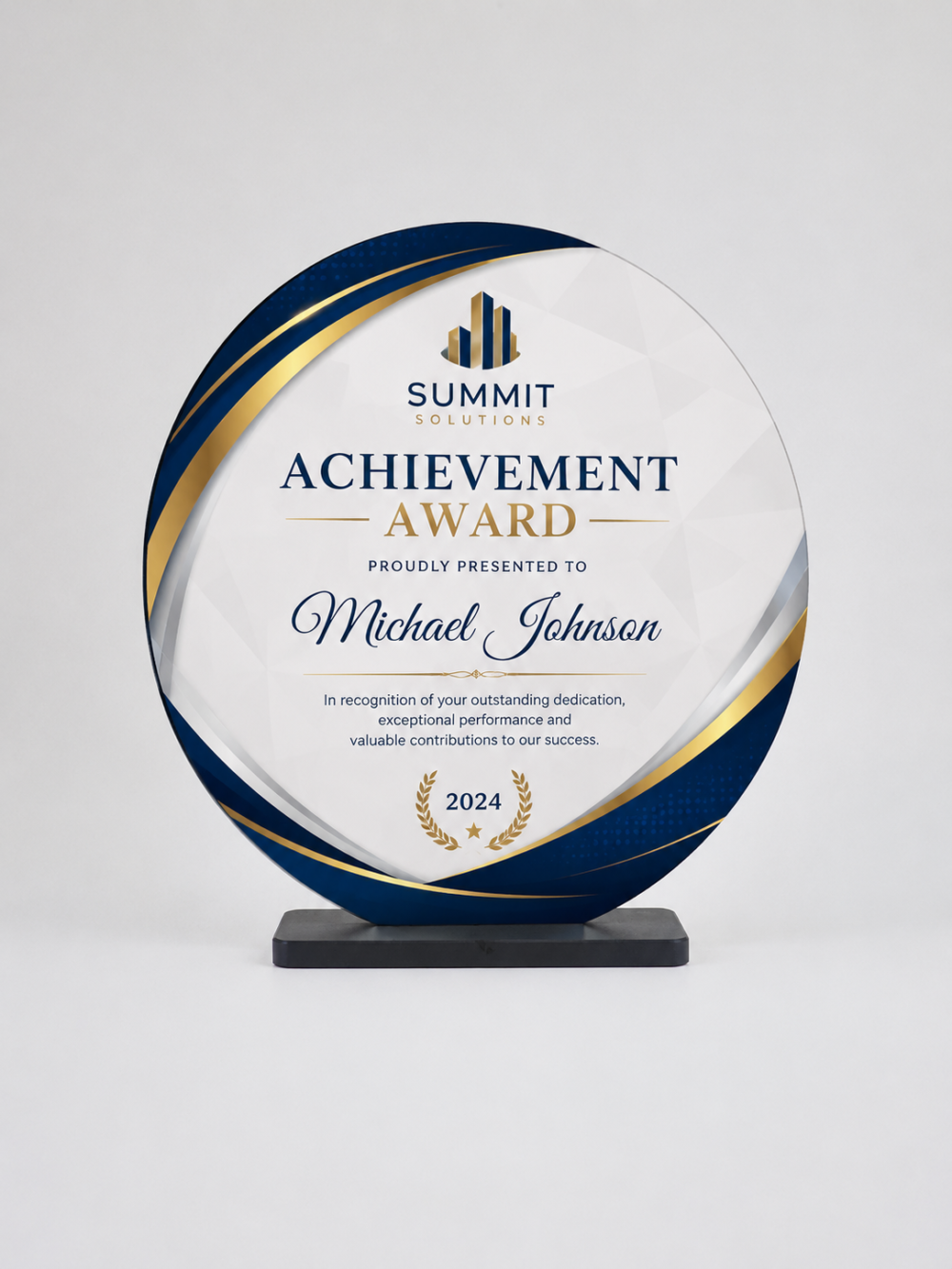 Corporate Award Laser Sublimation Blanks : DIY 3mm Super Glossy Sublimation MDF Circular Style Award/Trophy (Small, Medium & Large)