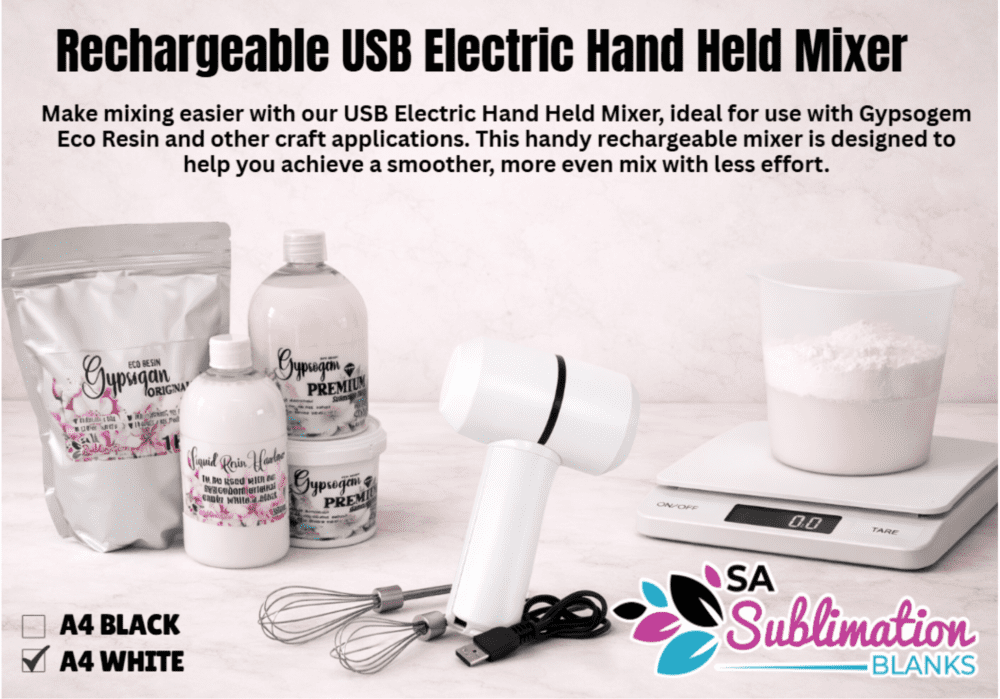 Held Mixer White Arts & Crafts : Rechargeable USB Electric Hand Held Mixer (Black or White)