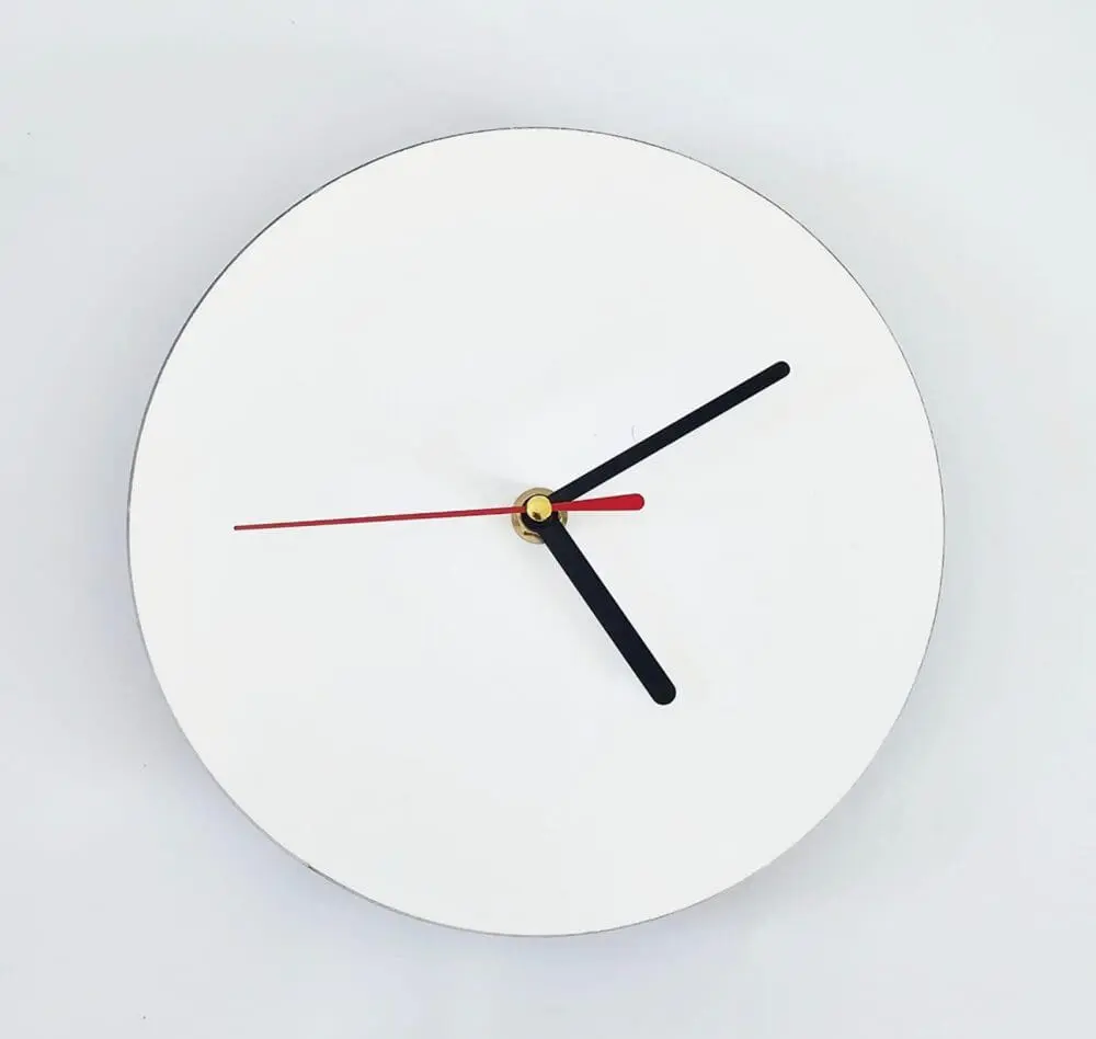 Small Circle Clock 2 Sublimation Blanks : 3mm Circle Super Gloss Sublimation MDF Clocks (20, 25 & 30cm)