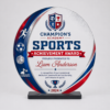 Sports Laser Sublimation Blanks : DIY 3mm Super Glossy Sublimation MDF Circular Style Award/Trophy (Small, Medium & Large)