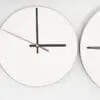 Top View Deul Photo 2 Sublimation Blanks : 3mm Circle Super Gloss Sublimation MDF Clocks (20, 25 & 30cm)