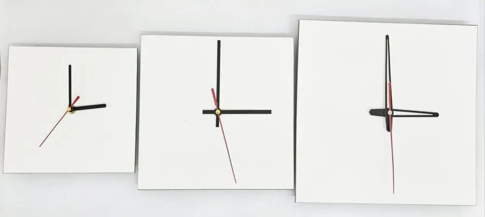Sublimation Blanks : 3mm Square Super Gloss Sublimation MDF Clocks (20, 25 & 30cm)