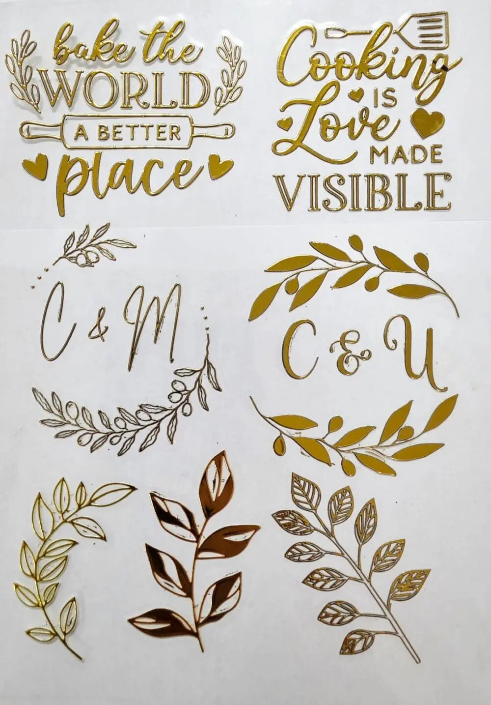 Foiling Gold 3D UV DTF Stickers : FOILING A4 & A3 GOLD Customised Stickers (Gang Sheet Creator)