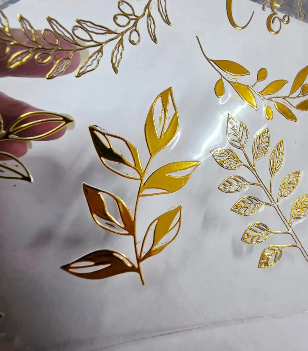 Foiling Gold 2 3D UV DTF Stickers : FOILING A4 & A3 GOLD Customised Stickers (Gang Sheet Creator)