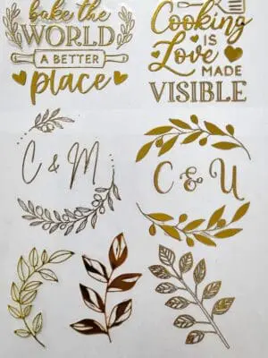 Foiling Gold 3D UV DTF Stickers : FOILING A4 & A3 GOLD Customised Stickers (Gang Sheet Creator)