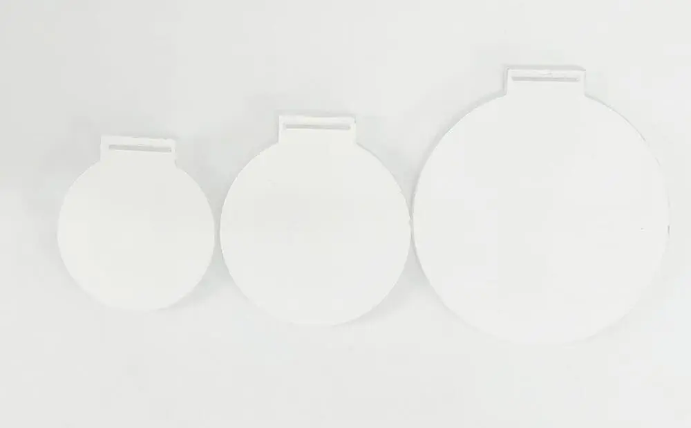 Subli Lux Medals Laser Sublimation Blanks : 2mm White Subli-Lux Medals with Sublimation Ribbon (S, M, L)