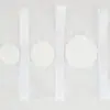 Subli Lux with Ribbon Laser Sublimation Blanks : 2mm White Subli-Lux Medals with Sublimation Ribbon (S, M, L)