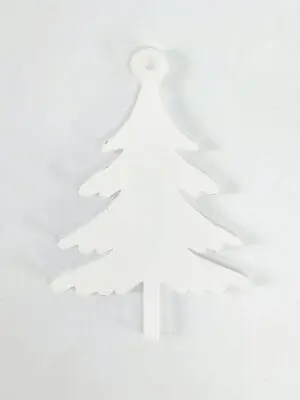 Subli;Clear Acrylic Tree Style 1 Laser Sublimation Blanks : Subli-Acyrlic (with white coating) Christmas Hanging Ornaments : Fur Tree Style 1 (3 or 4mm)