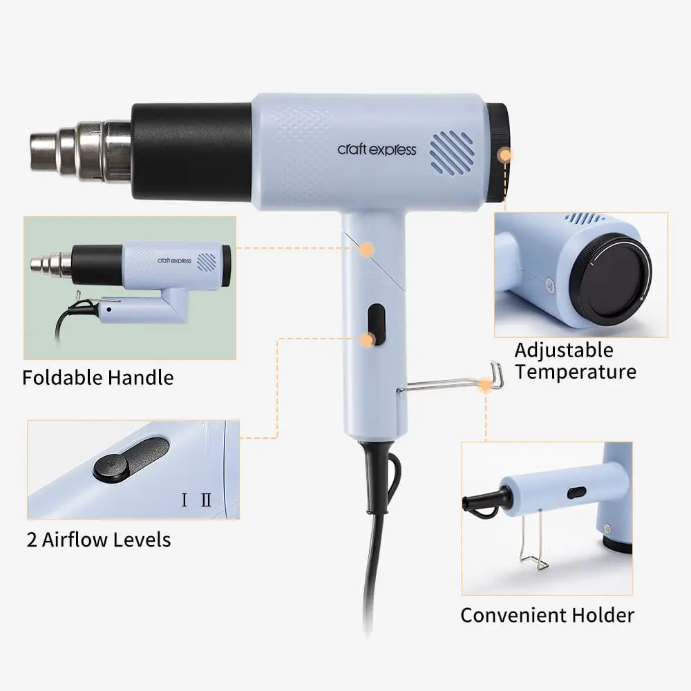 bestsubHeatgun Craft Express : 1600w Foldable Heat Gun for Sublimation