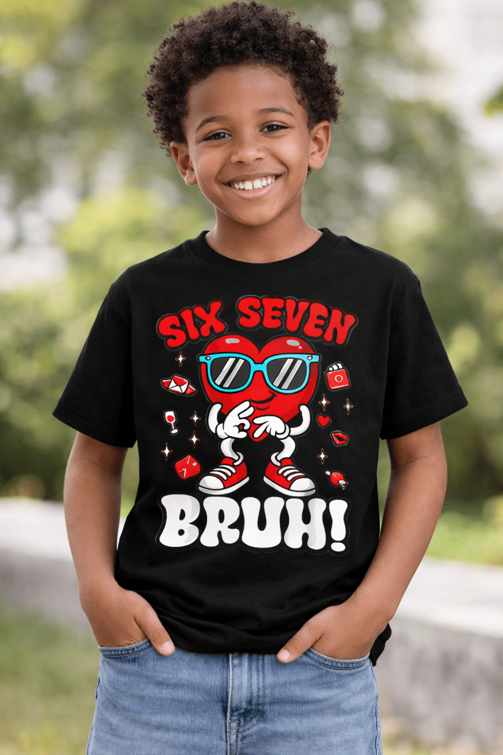 6_7Bruh_Mockup 6_7B1 DTF & Consumables : A4 DTF Transfer Six Seven Bruh Valentines Day Design (Red)