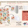 3D UV Stickers : DIY Decal Kit A4 “Loved Beyond Measure” Floral Christian Cross Design (LBM) - We Print, You Stick & Seal