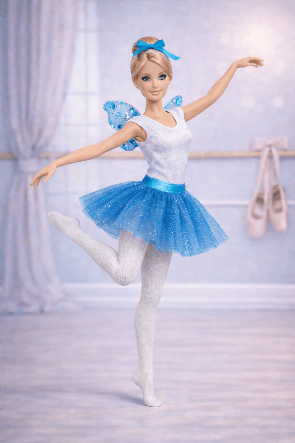 Ballet_Blue Goosey's Homemade Doll Fashion : Ballet Ballet Set (5 Pieces) : Blue (Locally crafted. Community‑supporting)