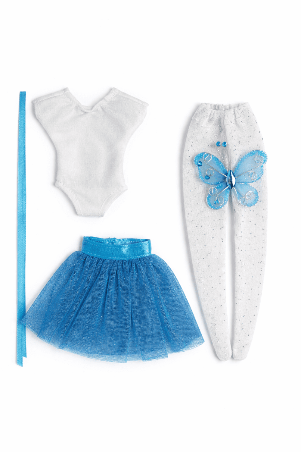 Ballet_Blue_NB Goosey's Homemade Doll Fashion : Ballet Ballet Set (5 Pieces) : Blue (Locally crafted. Community‑supporting)