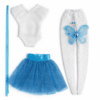 Ballet_Blue_NB Goosey's Homemade Doll Fashion : Ballet Ballet Set (5 Pieces) : Blue (Locally crafted. Community‑supporting)