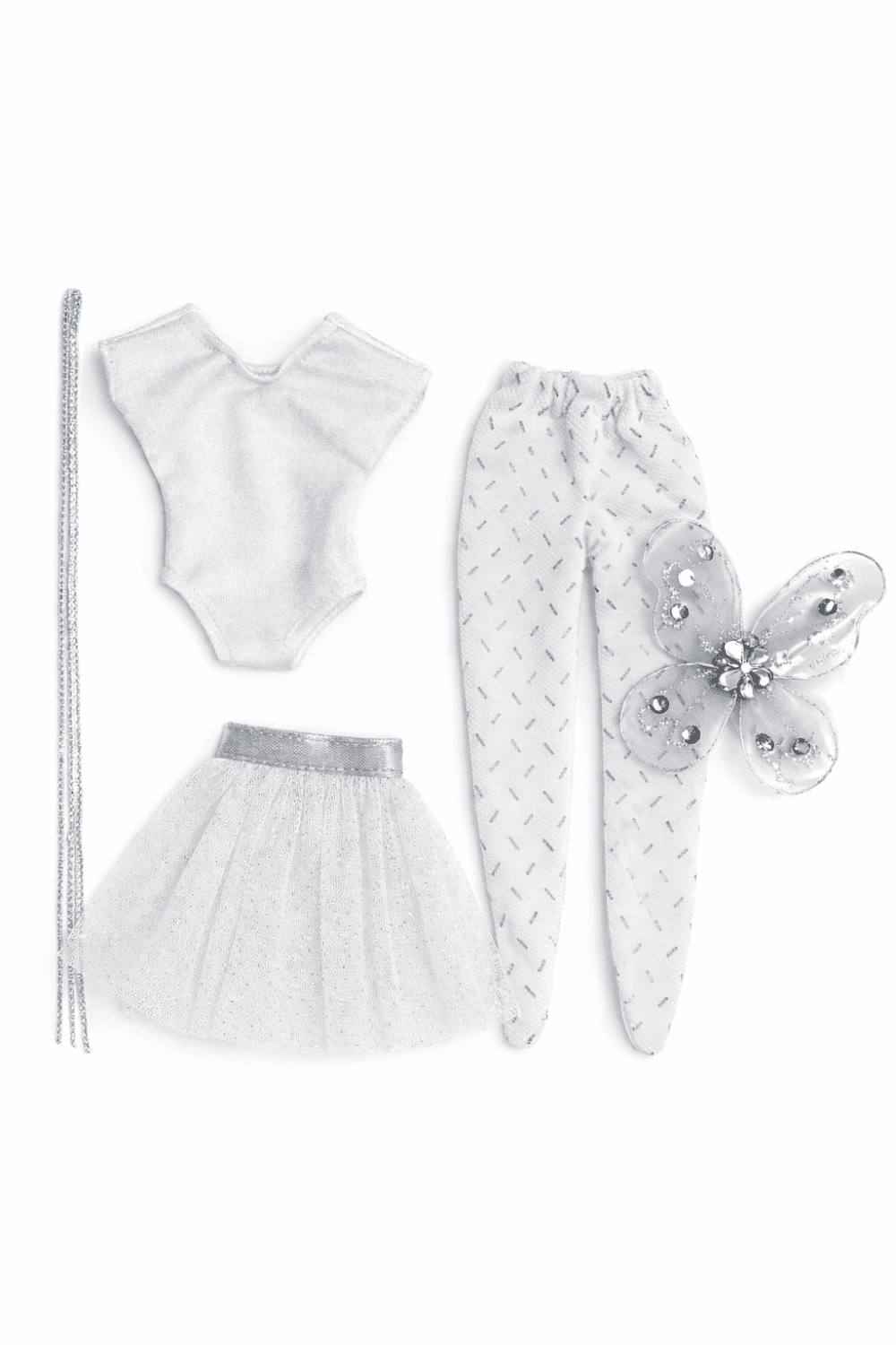 Goosey's Homemade Doll Fashion : Ballet Ballet Set (5 Pieces) : White (Locally crafted. Community‑supporting)