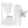 Goosey's Homemade Doll Fashion : Ballet Ballet Set (5 Pieces) : White (Locally crafted. Community‑supporting)