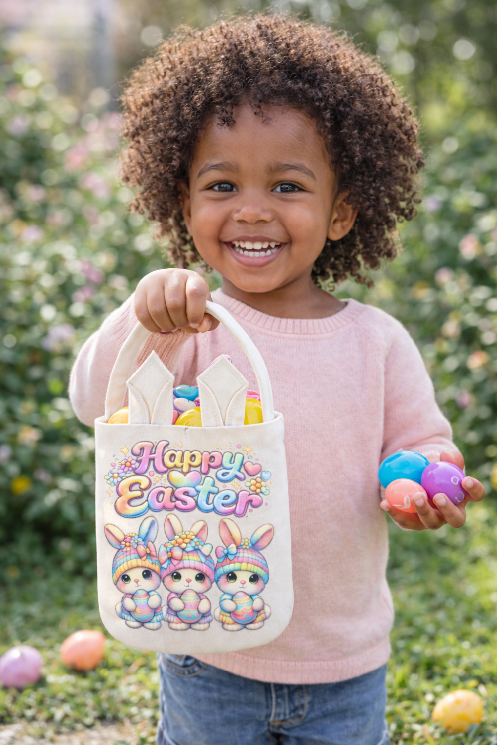 Sublimation Blanks : Easter Bunny WHITE Ears Sublimation Bags – Single or Pack of 5 (Locally crafted. Community‑supporting)
