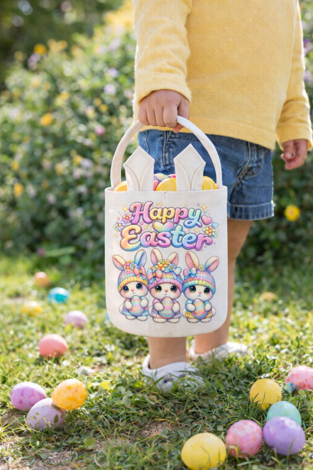 Sublimation Blanks : Easter Bunny WHITE Ears Sublimation Bags – Single or Pack of 5 (Locally crafted. Community‑supporting)
