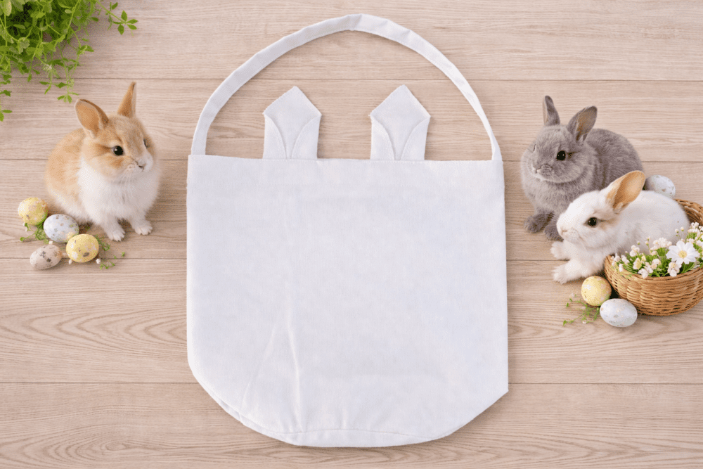 Sublimation Blanks : Easter Bunny WHITE Ears Sublimation Bags – Single or Pack of 5 (Locally crafted. Community‑supporting)